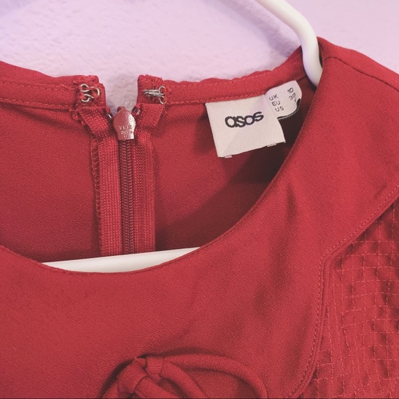 ASOS Perfect Red Christmas Dress M - Picture 3 of 5